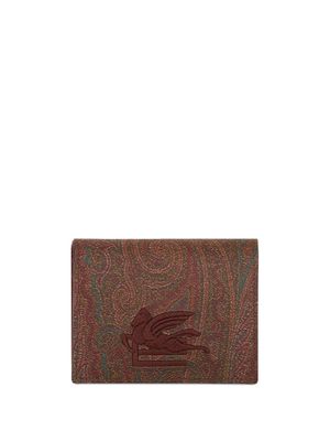 ETRO porte-cartes pliant à motif cachemire - Rouge