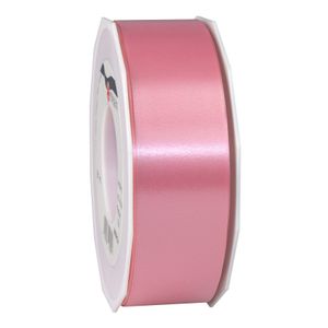 1x XL hobby/decoratie roze kunststof sierlinten 4 cm/40 mm x 91 meter