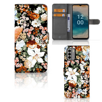 Hoesje voor Nokia G22 Dark Flowers - thumbnail