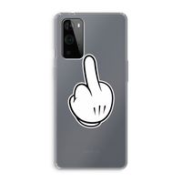Middle finger black: OnePlus 9 Pro Transparant Hoesje