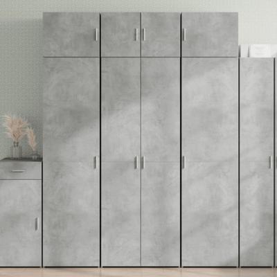 Opbergkast 70x42,5x225 cm bewerkt hout betongrijs