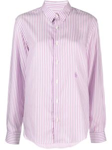 Sporty & Rich chemise rayée à logo brodé - Violet