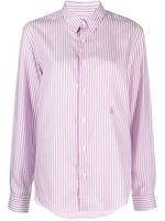 Sporty & Rich chemise rayée à logo brodé - Violet