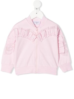 Monnalisa sweat à fermeture zippée - Rose