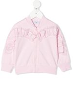 Monnalisa sweat à fermeture zippée - Rose