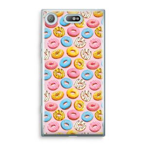 Pink donuts: Sony Xperia XZ1 Compact Transparant Hoesje