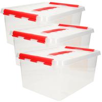 12x Opberg boxen/opbergdozen 15 liter 40 x 30 x 18 cm kunststof