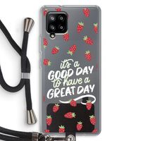 Don't forget to have a great day: Samsung Galaxy A42 5G Transparant Hoesje met koord