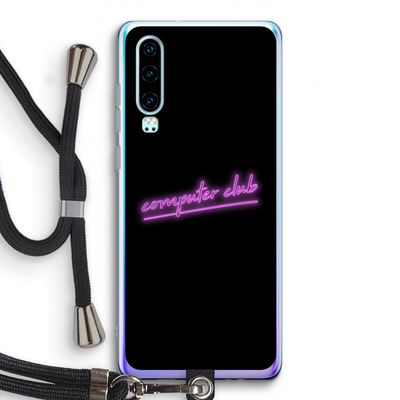 Vice Black: Huawei P30 Transparant Hoesje met koord