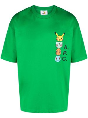 A.P.C. T-shirt met logoprint - Groen A.P.C. T-shirt met logoprint - Groen