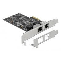PCI Express x2 Card naar 2x RJ45 2,5 Gigabit LAN RTL8125 Netwerkadapter - thumbnail
