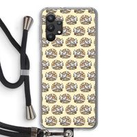 Slapende poes: Samsung Galaxy A32 5G Transparant Hoesje met koord