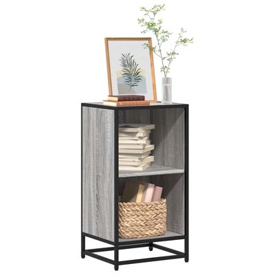 Boekenkast 40x35x76 cm bewerkt hout grijs sonoma eikenkleurig