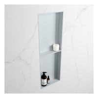 Wandnis Solid Surface Easy | In- en opbouw | 30x150x8 cm | 2 vakken | Clay