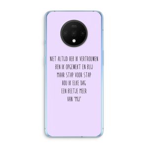 Zelfvertrouwen: OnePlus 7T Transparant Hoesje