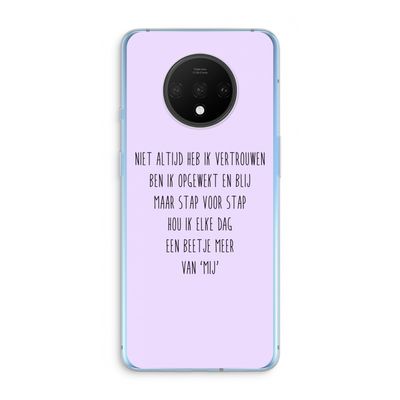 Zelfvertrouwen: OnePlus 7T Transparant Hoesje