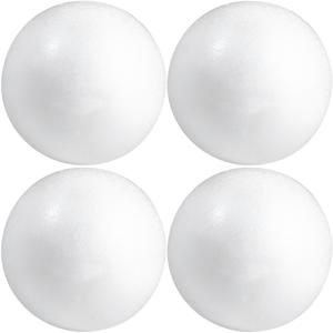 Piepschuim bol/bal - 4x - wit - D3 cm - styropor - hobby figuren - DIY - knutselen
