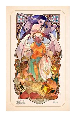 Critical Role Art Print Ashley Johnson: 10th Anniversary Art Nouveau Illustrations 46 x 28 cm - unframed Critical Role Art Print Ashley Johnson: 10th Anniversary Art Nouveau Illustrations 46 x 28 cm - unframed