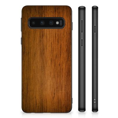 Samsung Galaxy S10 Grip Case Donker Hout Samsung Galaxy S10 Grip Case Donker Hout
