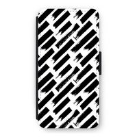Zwarte vegen: iPhone 12 Pro Flip Hoesje