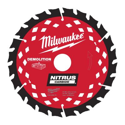 Milwaukee Cirkelzaagblad voor hout met spijkers | NITRUS | Ø 190mm Asgat 30mm 24T - 4932499376 Milwaukee Cirkelzaagblad voor hout met spijkers | NITRUS | Ø 190mm Asgat 30mm 24T - 4932499376