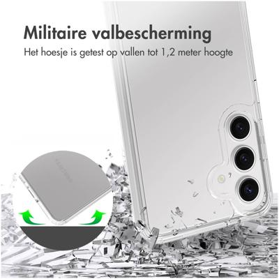 AccezzXtreme Impact Backcover voor Samsung Galaxy S25 Telefoonhoesje Transparant