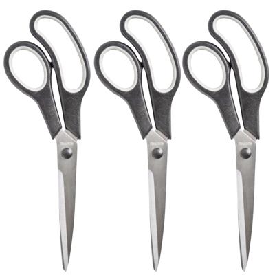 Keukenschaar - 3x - 24 cm - zwart/grijs - hobby scharen Keukenschaar - 3x - 24 cm - zwart/grijs - hobby scharen