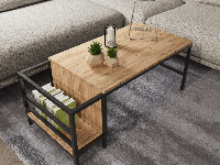 Salontafel LOTHAR 110 cm bruine eik