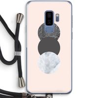 Marmeren cirkels: Samsung Galaxy S9 Plus Transparant Hoesje met koord