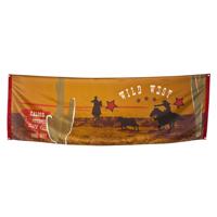 Wilde westen Banner - 74 x 220 cm - cowboys en indianen - met ophangringen Wilde westen Banner - 74 x 220 cm - cowboys en indianen - met ophangringen