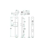 Knop/kruk paar PRIO rechth. SKG*** rvs mat blind/PC72 LS