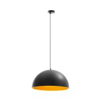 Hanglamp - 1 lichtbron - grote kap met gouden coating