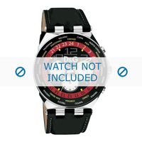 Dolce & Gabbana horlogeband 3719770194 Leder Zwart + standaard stiksel - thumbnail