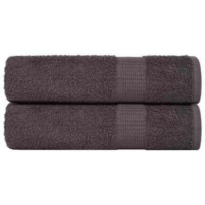 VidaXL Handdoeken 2 st 50x100 cm 360 g/m² 100% katoen antracietkleurig