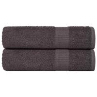 VidaXL Handdoeken 2 st 50x100 cm 360 g/m² 100% katoen antracietkleurig VidaXL Handdoeken 2 st 50x100 cm 360 g/m² 100% katoen antracietkleurig