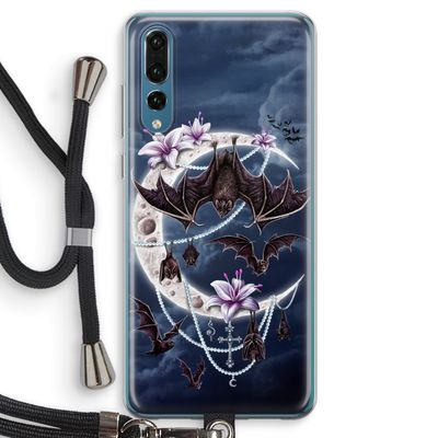 Vleermuizen Maan: Huawei P20 Pro Transparant Hoesje met koord