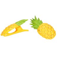 Handdoekklem/handdoek knijpers - ananas - 2x - kunststof   -