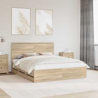 Bedframe met lade Sonoma Eiken 160 x 200 cm Ingenieurshout