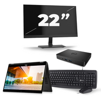 Dell Latitude 7390 2-in-1 - Intel Core i7-8e Generatie - 13 inch - Touch - 16GB RAM - 256GB SSD - Windows 11 + 1x 22 inch Monitor