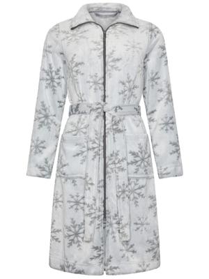 Duurzame fleece badjas ijskristallen