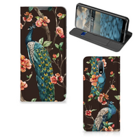 Nokia 2.4 Hoesje maken Pauw met Bloemen - thumbnail