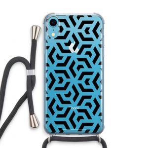 Crazy pattern: iPhone XR Transparant Hoesje met koord