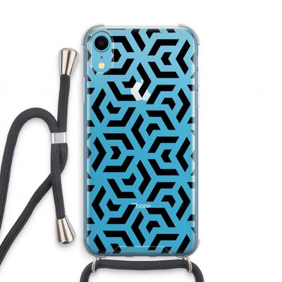 Crazy pattern: iPhone XR Transparant Hoesje met koord