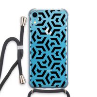 Crazy pattern: iPhone XR Transparant Hoesje met koord