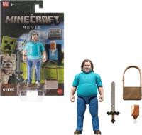 A Minecraft Movie Action Figure - Steve (Iron Sword, Chicken Leg & Satchel)