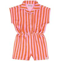 Tumble & Dry zomer jumpsuit meisjes - roze/oranje gestreept - La Barre