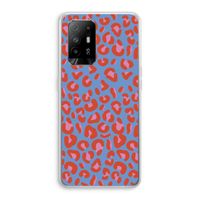 Leopard blue: Oppo A94 5G Transparant Hoesje