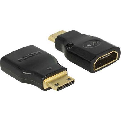 DeLOCK 65665 tussenstuk voor kabels Mini-HDMI HDMI Zwart