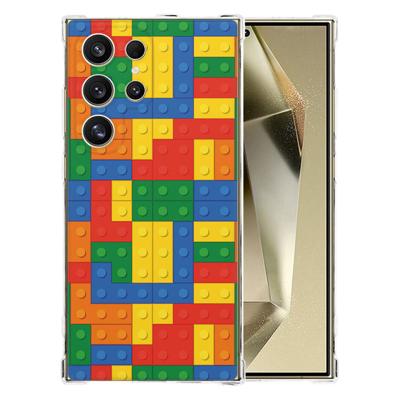 Samsung Galaxy S25 Ultra Hoesje - Blokken TPU Antishock Samsung Galaxy S25 Ultra Hoesje - Blokken TPU Antishock