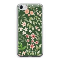 Botanical green sweet flower heaven: iPhone 8 Transparant Hoesje